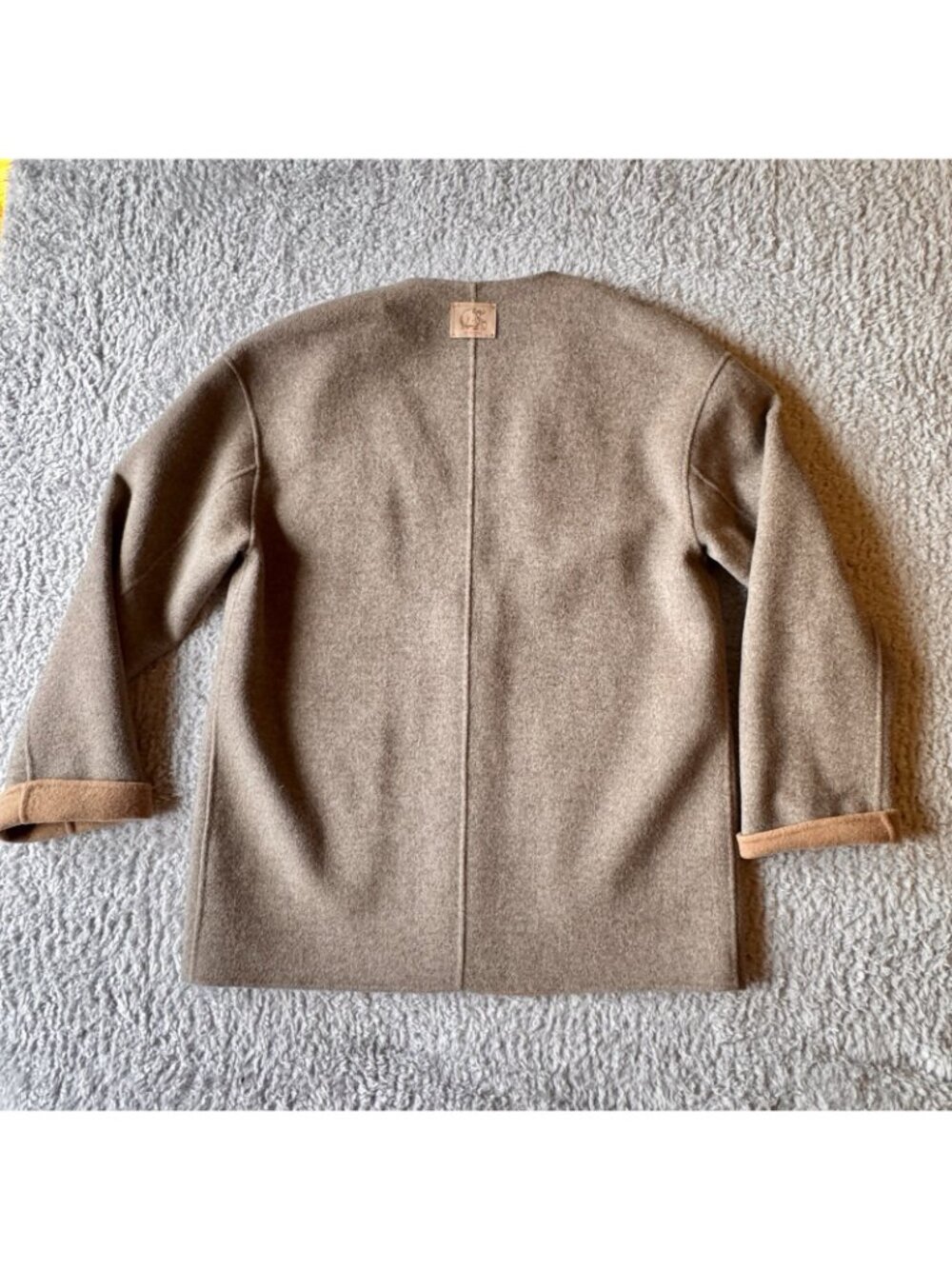 Cashmere Yak Wool Double-Sided Wool Coat EP YAYING Size US Size L - Retail $620 - Picture 13 of 16